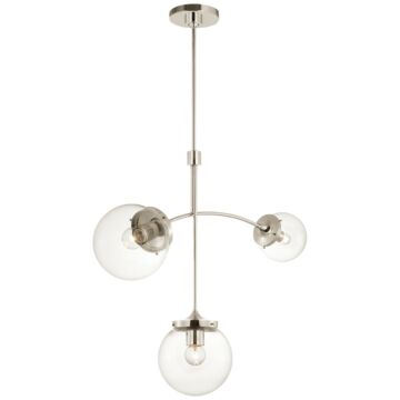 Prescott LED Chandelier in Polished Nickel by Visual Comfort Signature