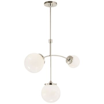 Prescott LED Chandelier in Polished Nickel by Visual Comfort Signature