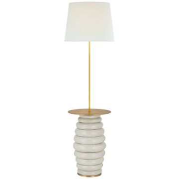 Phoebe LED Floor Lamp in Antiqued White by Visual Comfort Signature