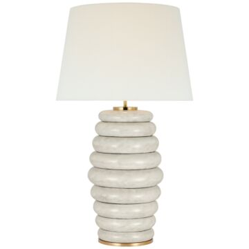 Phoebe LED Table Lamp in Antiqued White by Visual Comfort Signature