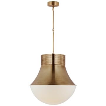 Precision LED Pendant in Antique-Burnished Brass by Visual Comfort Signature