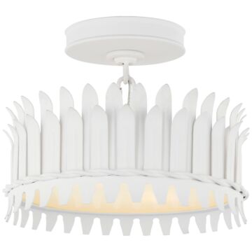 Leslie LED Semi-Flush Mount in Plaster White by Visual Comfort Signature