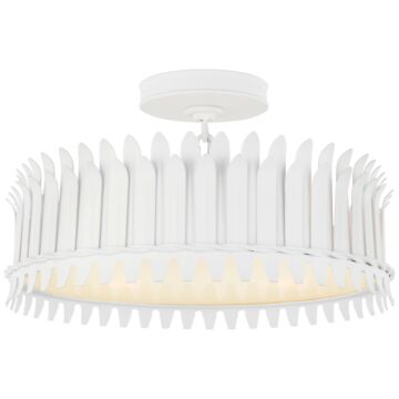 Leslie LED Semi-Flush Mount in Plaster White by Visual Comfort Signature