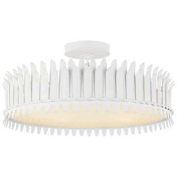 Leslie LED Semi-Flush Mount in Plaster White by Visual Comfort Signature
