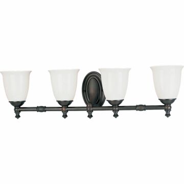 Victorian 4-Light Bathroom Vanity Light in Venetian Bronze
