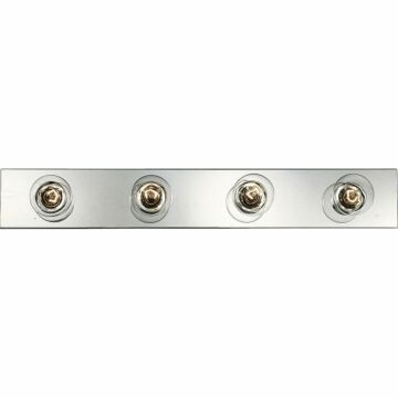 Broadway-Economy 4-Light Bathroom Vanity Light Bracket in Polished Chrome