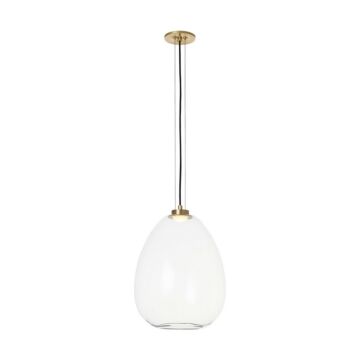 Kapoor LED Pendant in Clear Natural Brass by Visual Comfort Modern