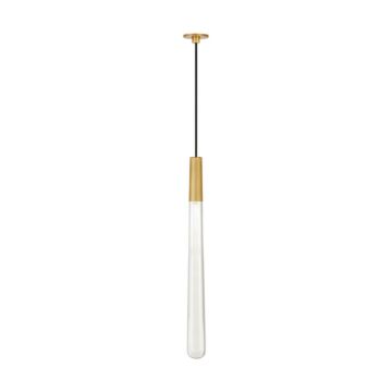 Pylon LED Pendant in Natural Brass by Visual Comfort Modern