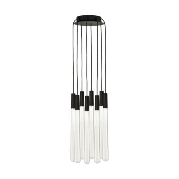 Pylon LED Chandelier in Nightshade Black by Visual Comfort Modern