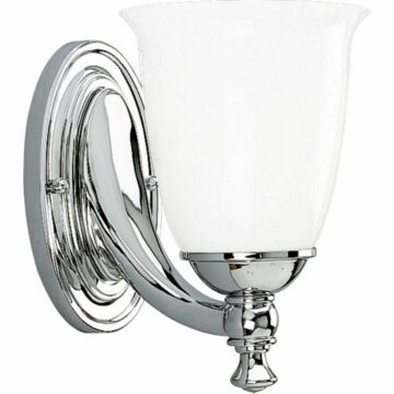 Victorian 1-Light Bathroom Vanity Light in Polished Chrome