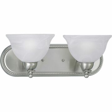 Avalon 2-Light Bathroom Vanity Light Bracket in Brushed Nickel