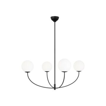 Galassia Four Light Chandelier in Midnight Black by Visual Comfort Studio