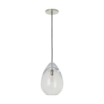 Alina One Light Pendant in Polished Nickel by Visual Comfort Modern