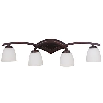 Craftmade Viewpoint 4-Light 35" Bathroom Vanity Light in Oiled Bronze Gilded