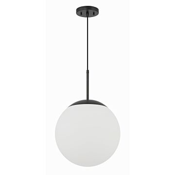 Gaze One Light Pendant in Flat Black by Craftmade