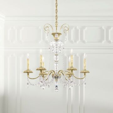 Helenia Six Light Chandelier in Heirloom Gold by Schonbek