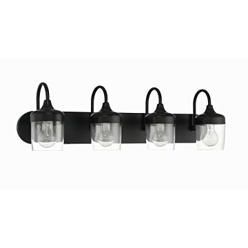 Wrenn Four Light Vanity in Flat Black by Craftmade