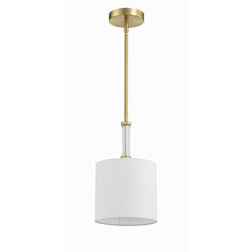 Fortuna One Light Mini Pendant in Satin Brass by Craftmade