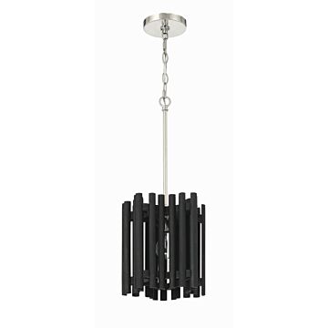 Freeform One Light Pendant in Polished Nickel Black Walnut by Craftmade