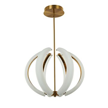 Unwind LED Pendant in Satin Brass by Craftmade