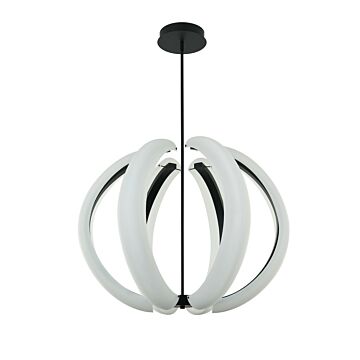 Unwind LED Pendant in Flat Black by Craftmade