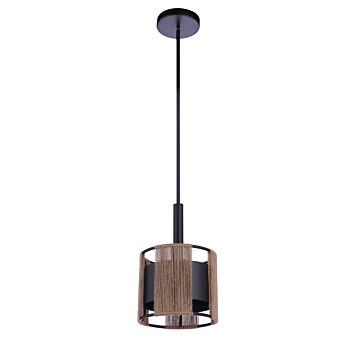 Kensey One Light Mini Pendant in Flat Black by Craftmade