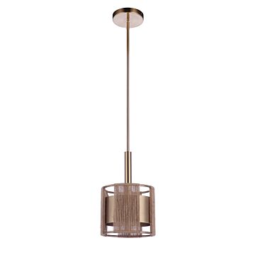 Kensey One Light Mini Pendant in Satin Brass by Craftmade