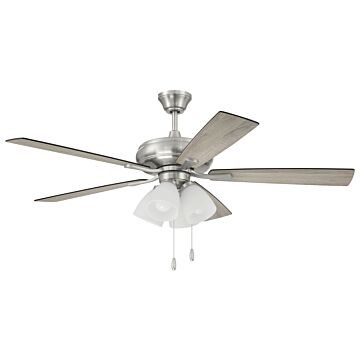 Eos Frost 4 Light 52"Ceiling Fan in Brushed Polished Nickel by Craftmade