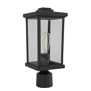 Resilience Lanterns One Light Post Mount in Textured Black by Craftmade