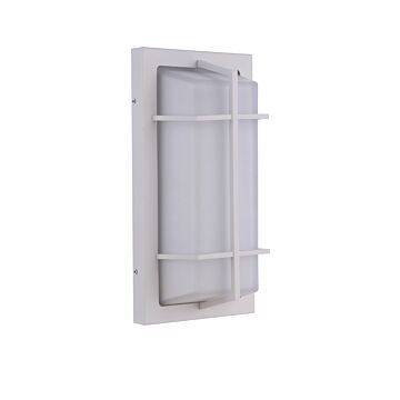 Bulkhead Rectangular Two Light Outdoor Bulkhead in Textured White by Craftmade