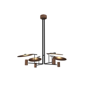 Dot 4-Light Pendant in American Walnut