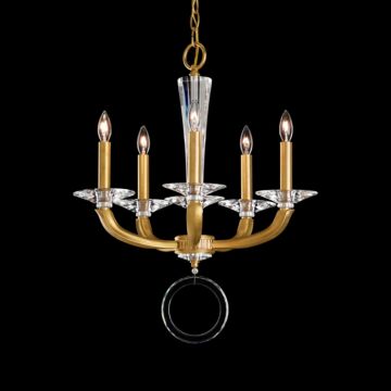 Emilea Five Light Chandelier in White by Schonbek