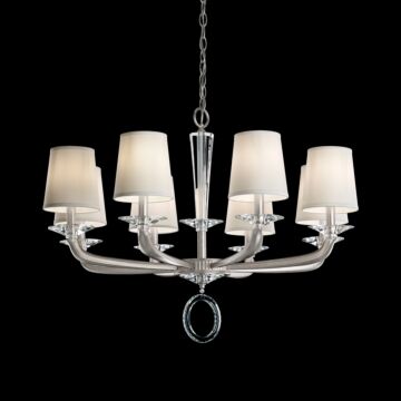 Emilea Eight Light Chandelier in Heirloom Bronze by Schonbek