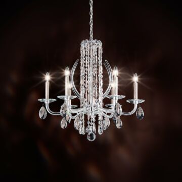 Siena Six Light Chandelier in White by Schonbek