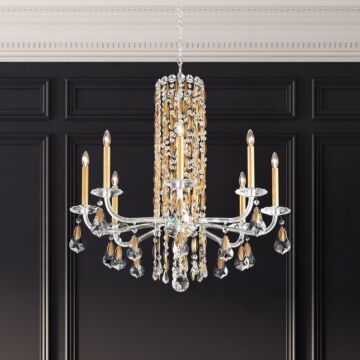 Siena Eight Light Chandelier in Black by Schonbek