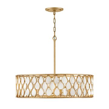 Estie 6-Light LED Chandelier in Piastra Gold