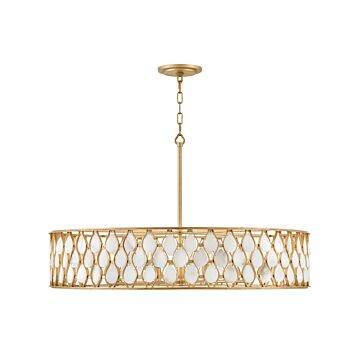 Estie 8-Light LED Chandelier in Piastra Gold