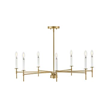 Hux 7-Light LED Chandelier in Lacquered Brass
