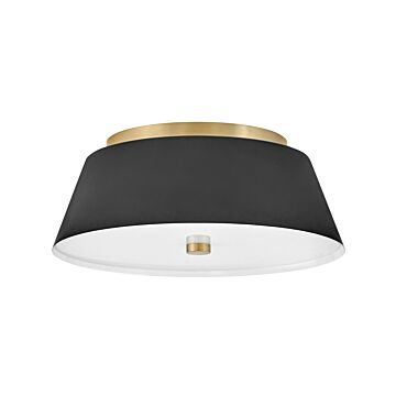 Tess 2-Light LED Flush Mount in Black