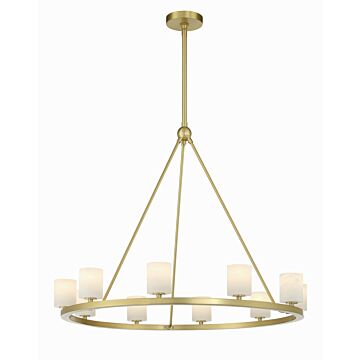 Aragon LED Chandelier in Soft Brass by Crystorama
