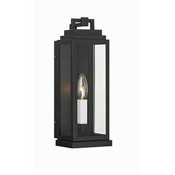 Aspen One Light Outdoor Wall Sconce in Matte Black by Crystorama