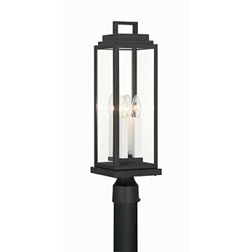 Aspen Four Light Outdoor Post Mount in Matte Black by Crystorama