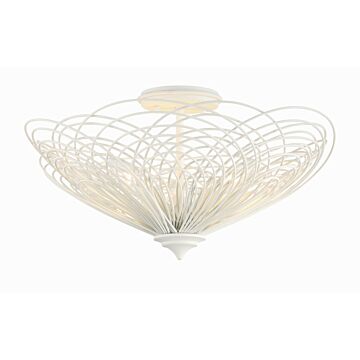 Doral Three Light Semi Flush Mount in Matte White by Crystorama