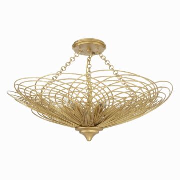 Doral 6-Light Semi-Flush Mount in Renaissance Gold