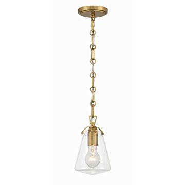 Voss One Light Mini Pendant in Luxe Gold by Crystorama