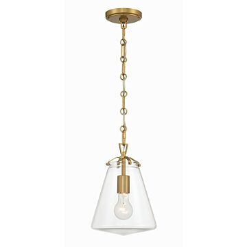 Voss One Light Mini Pendant in Luxe Gold by Crystorama