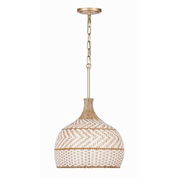 Zanzibar Three Light Pendant in Soft Gold by Crystorama