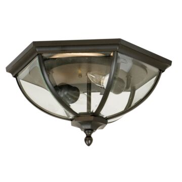 Britannia Two Light Flushmount in Oiled Bronze (Outdoor) by Craftmade