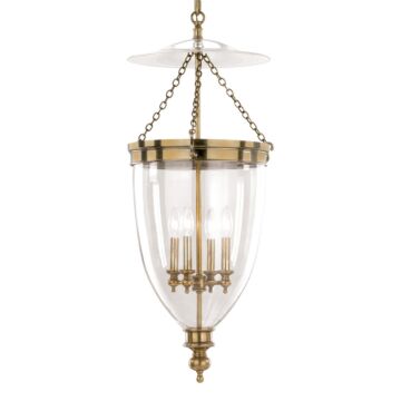 Hanover Four Light Pendant in Aged Brass by Hudson Valley