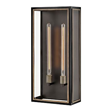 Shaw 2-Light LED Wall Mount in Black